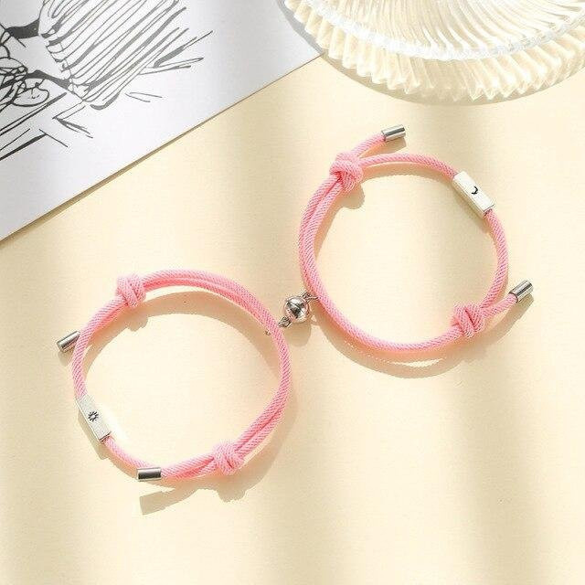 Allbestart Armband-Set, Sonne-Mond-Charme, rote Seilarmbänder, Unisex - Bild 1