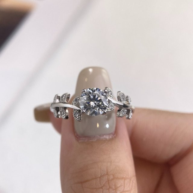 DWJ Ring, 925 Silber, Moissanit, Damen - Bild 1