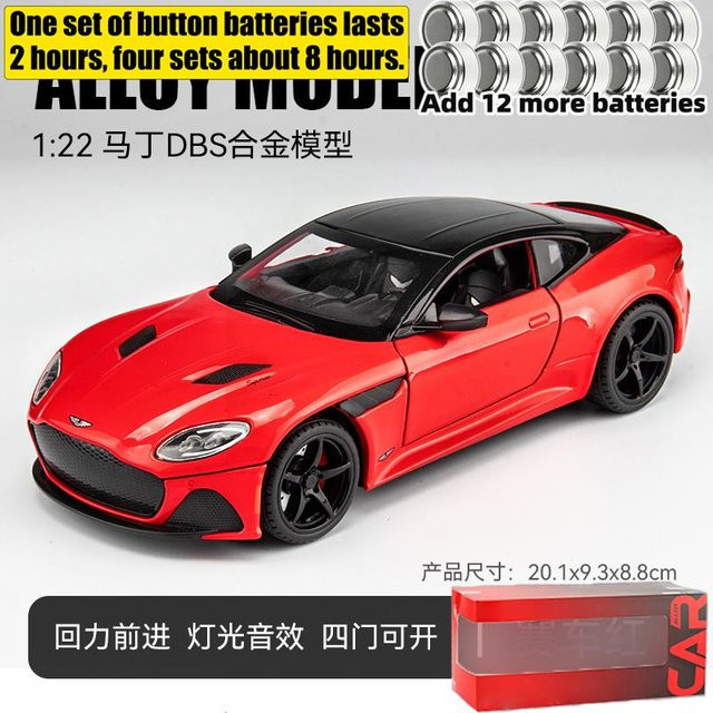 Linyi toy car Aston Martin DBS Superleggera Grand Tourer, Modellauto, 1:22, Metall, mit Licht und Sound, ab 14 Jahren - Bild 1