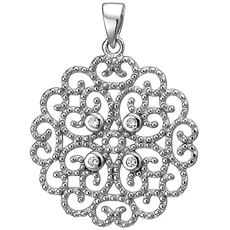 Colfem Anhänger 925 Sterling Silber, 4 Zirkonia - Bild 1