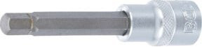 BGS Bit-Einsatz 4268 in Silber, Länge: 100 mm, Antrieb Innenvierkant: 12,5 mm (1/2"), Innensechskant: 9 mm - Bild 1