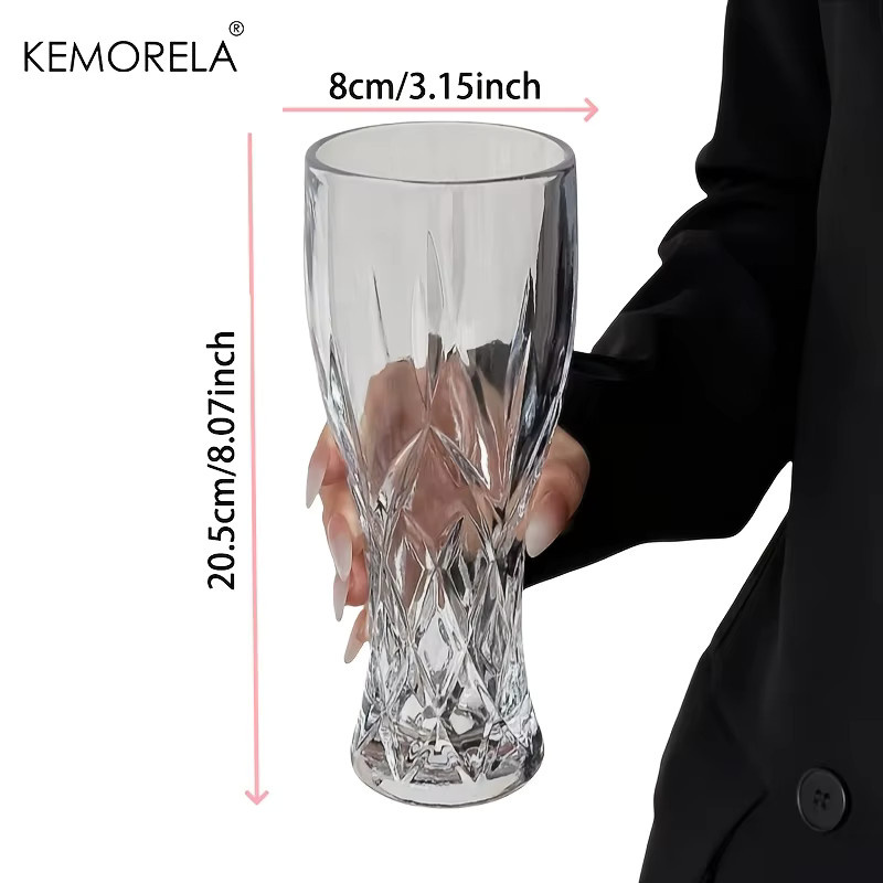 KEMORELA Glas-Bierkrug transparent, 400 ml Trinkglas für Bier, Wodka und Spirituosen - Bild 5