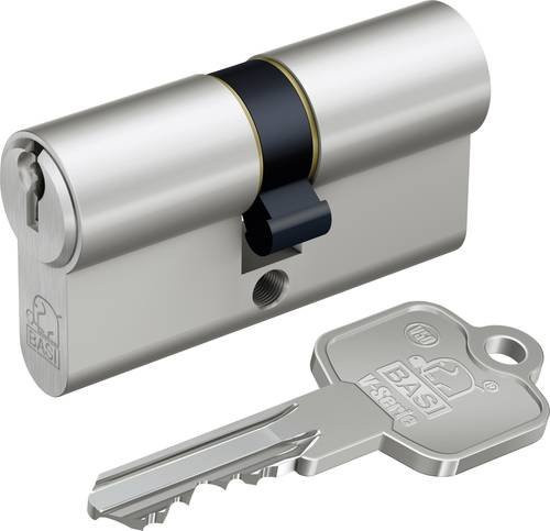 BASI V50 Profil-Doppelzylinder aus Messing in Silber, verschiedenschließend, B/T/H: 30 x 30 mm - Bild 1