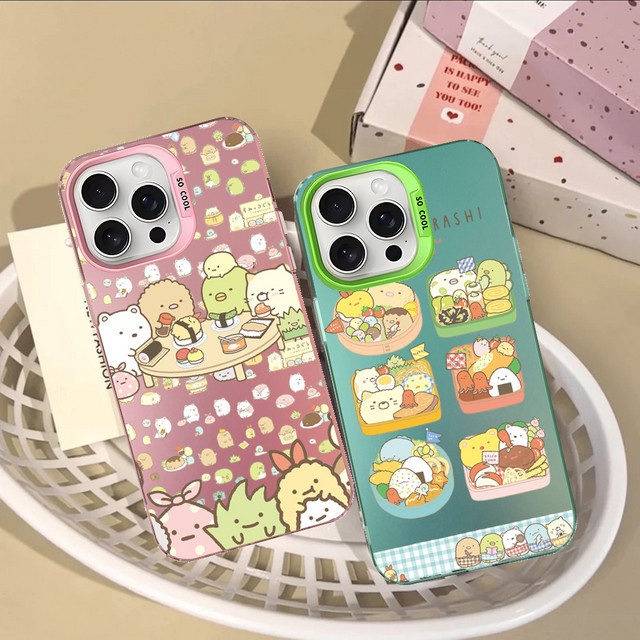 Sumikko Gurashi Handyhülle für iPhone 11 bis iPhone 16 Pro Max in Silber - Bild 1