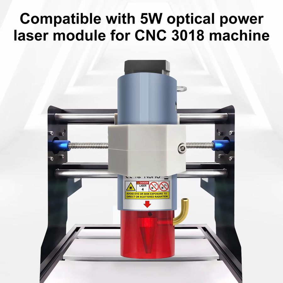 Laser Tree Lasermodul mit festem Fokus und Luftunterstützung, 450 nm blauer TTL-Laserkopf für CNC 3018-Graviermaschinen - Bild 3