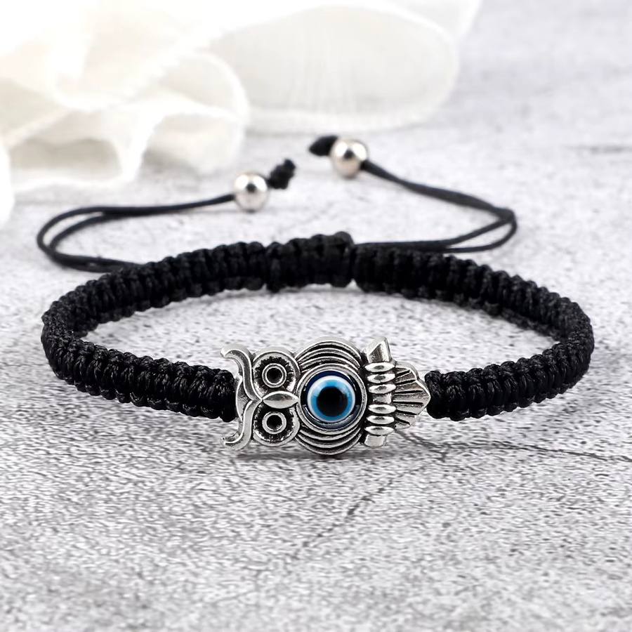 Armband geflochten, schwarz-weiß, Charms, Unisex - Bild 2