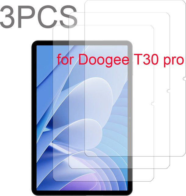 3er-Pack DOOGEE T30 Pro Displayschutzfolie aus gehärtetem Glas, 11 Zoll, transparent, HD und kratzfest - Bild 1