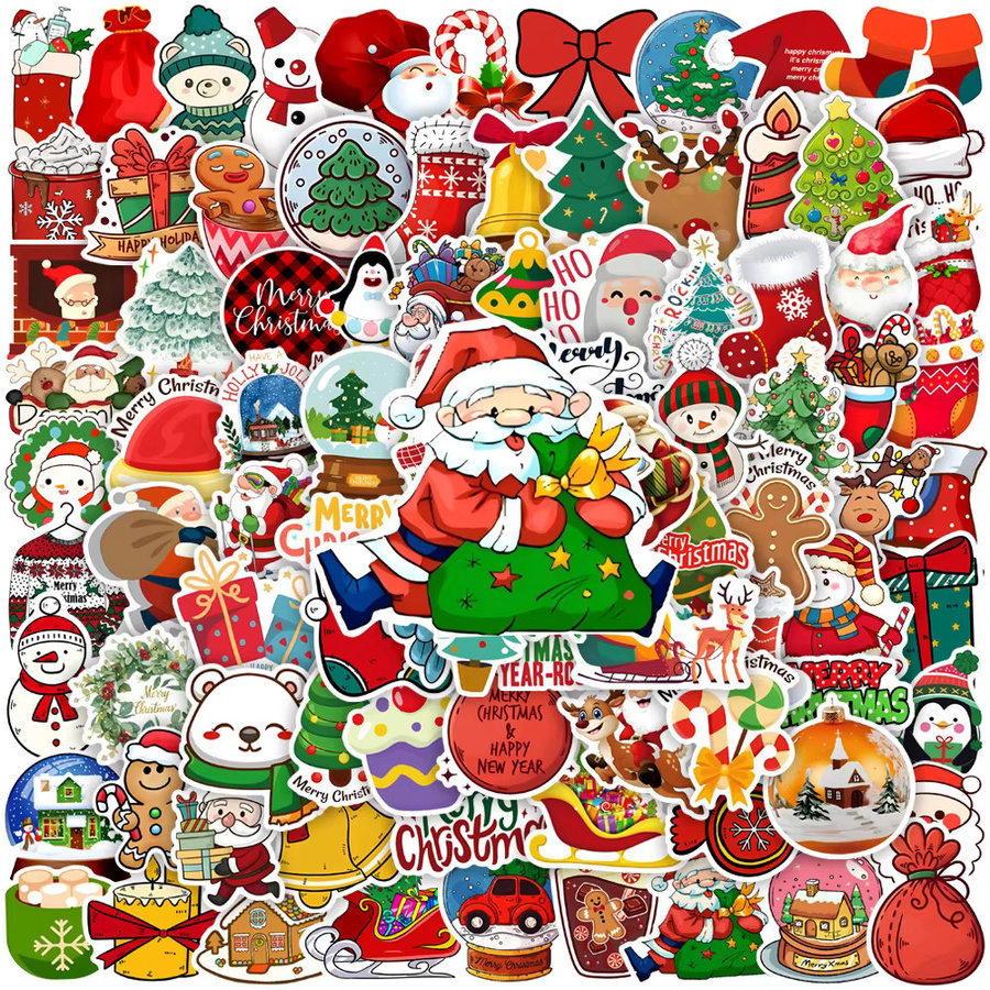 Charile Weihnachten Schneemann Santa Claus Aufkleber, 10-teiliges Set - Bild 2