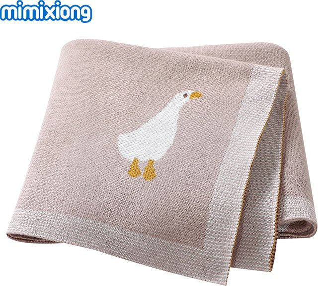 Mimixiong Baby Decke aus Baumwolle gestrickt, B/B/H: 90 x 70 cm - Bild 1