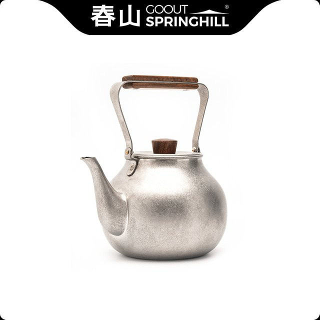 GOOUT STRINGHILL Outdoor Camping Teekanne aus Edelstahl in Silber für Picknick und Camping - Bild 1