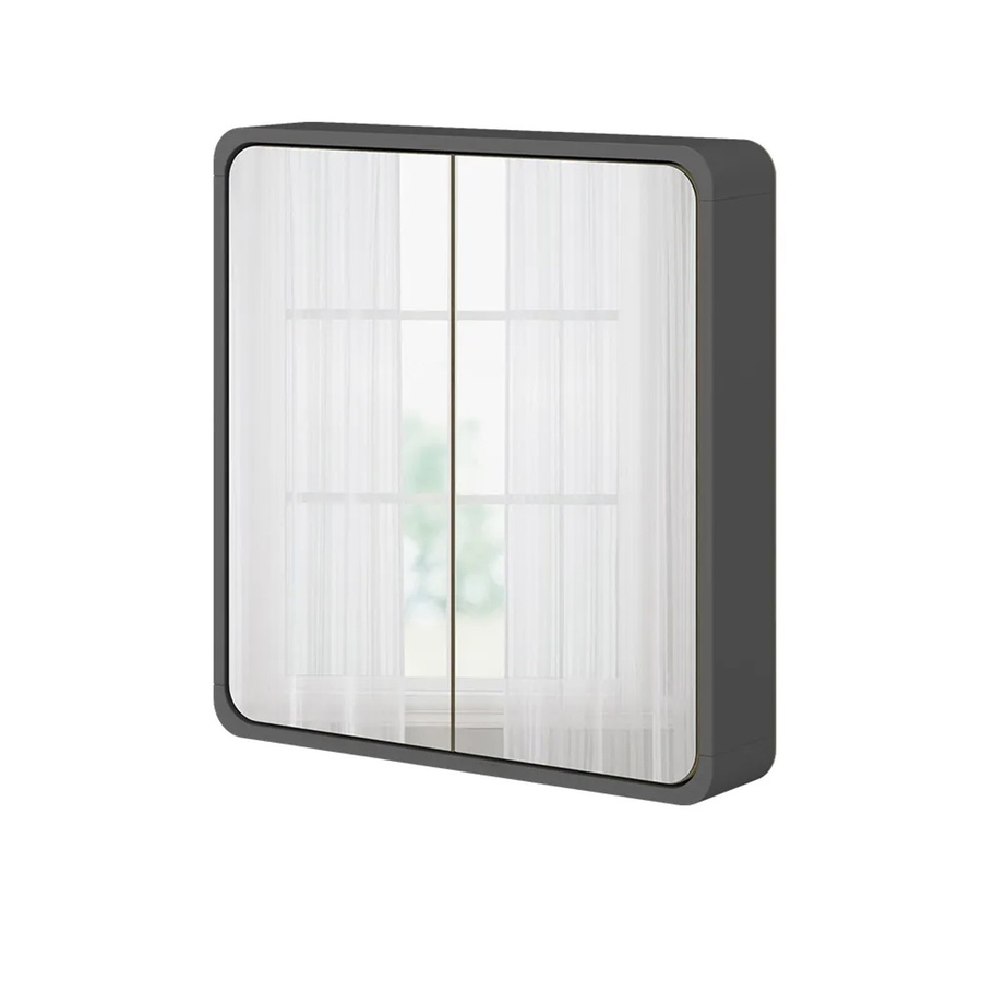 Vicco Badezimmerspiegelschrank Arla in Anthrazit mit Glastüren, B/H: 60 x 60 cm - Bild 2