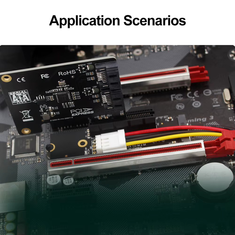 NGFF M.2 zu PCI-E 4X Festplattenkonverter-Lesegerät in Schwarz, kompatibel mit X1 X4 X8 X16 PCI-e Schnittstellenadapter - Bild 3