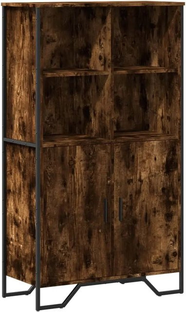 vidaXL Highboard Räuchereiche in Braun mit Türen und Regalfächern, B/T/H: 79,5 x 35,5 x 137,5 cm - Bild 1
