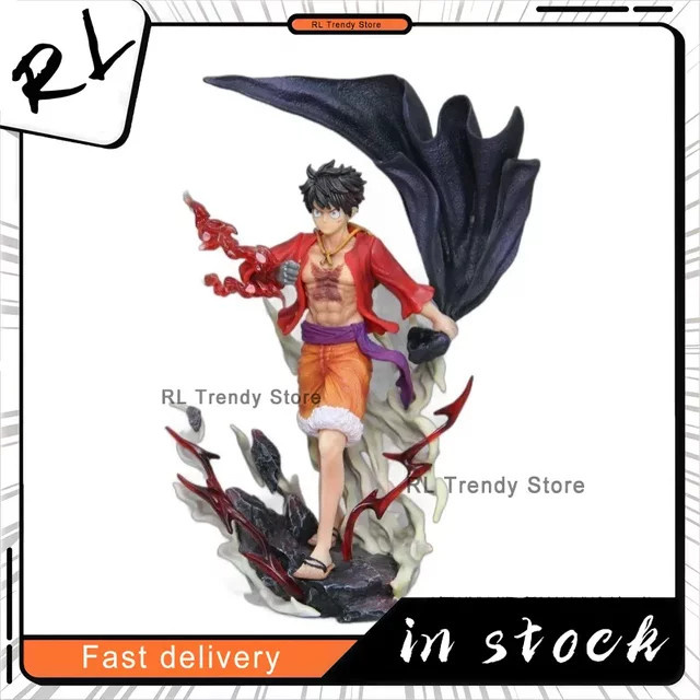 Bandai One Piece Ruffy Walking Pose Anime Figur, Modell Statue, 28cm - Bild 1