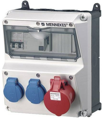 Mennekes CEE Stromverteiler 920007 400V 16A 3-Phasen Wandmontierbar Multicolor - Bild 1