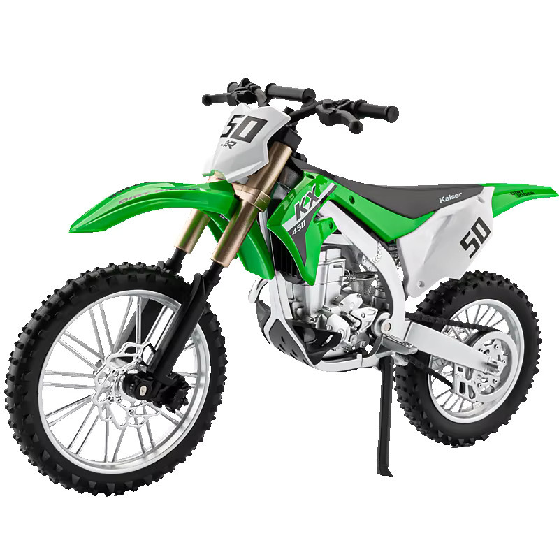 MAKEDA KX450 Motorradmodell, Maßstab 1:12, Metall, Grün - Bild 6