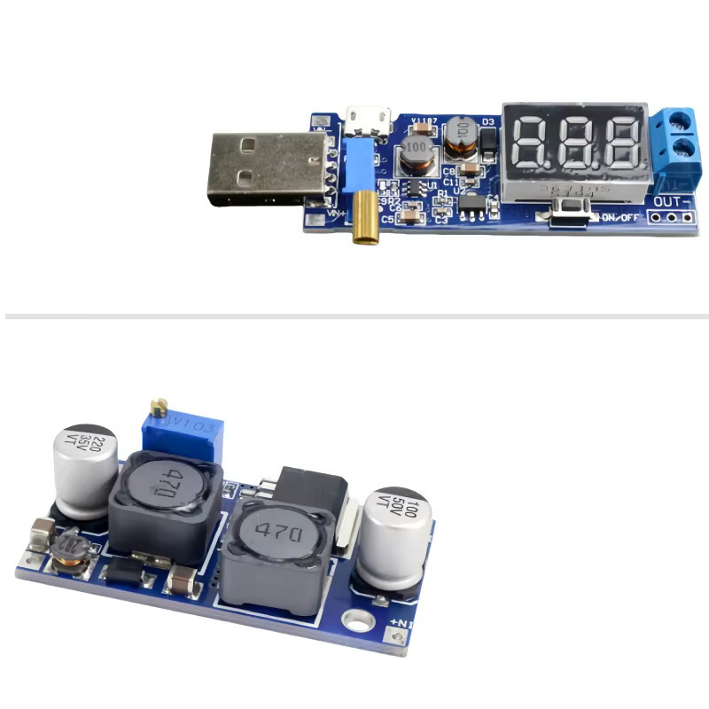 XL6009 DC-DC Boost-Buck Spannungsregler Modul mit USB-C Anschluss, Blau, Eingangsspannung 3,8–32 V, Ausgangsspannung 1,2 V–24 V - Bild 2
