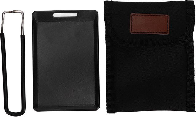 Tragbare Grillpfanne aus Gusseisen von CosyHome mit Antihaftbeschichtung in Schwarz für Camping und Outdoor-BBQ - Bild 1
