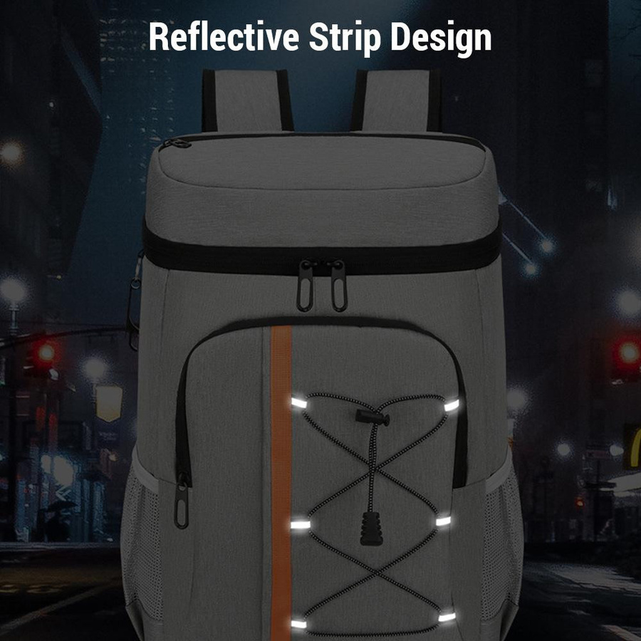 TOMTOP JMS Isolierter Kühlrucksack aus Aluminiumfolie in Dunkelgrau - Bild 3