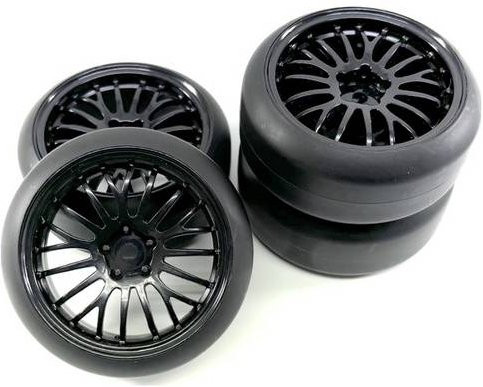 Absima Straßenmodell Kompletträder Drift, Schwarz, 4-teiliges Set - Bild 1