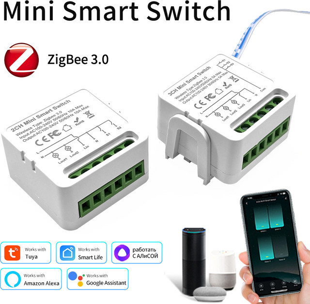 Tuya ZigBee 3.0 Smart Switch Mini Smart Home Modul in Weiß zur Sprachsteuerung via Alexa und Google Home über die Smart Life App - Bild 1