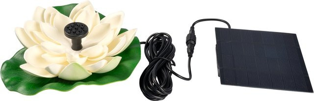 Solar-Brunnen Seerose von Viva Domo in Weiß - Bild 1
