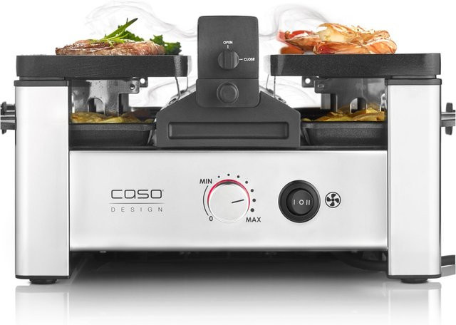 CASO Design Raclette AirClean in Silber mit Keramikbeschichtung und einstellbarem Thermostat - Bild 1