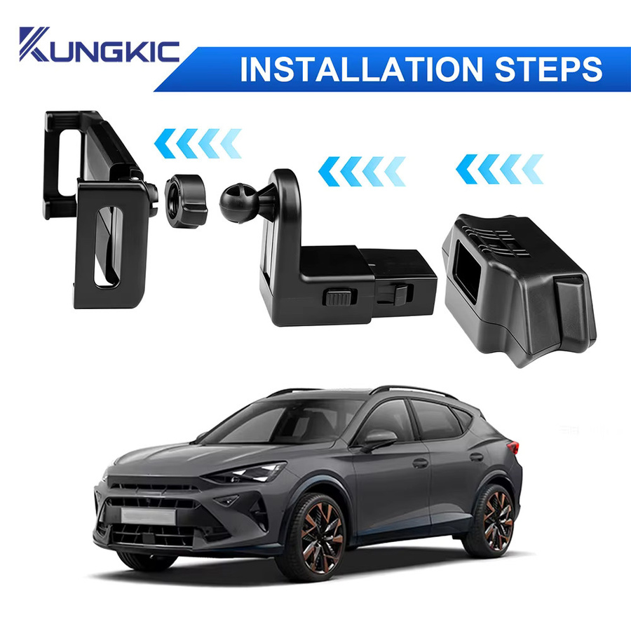 KUNGKIC Auto-Rücksitz-Halterung für Handy und Tablet in Schwarz für Cupra Formentor, Born, Ateca und Leon - Bild 7