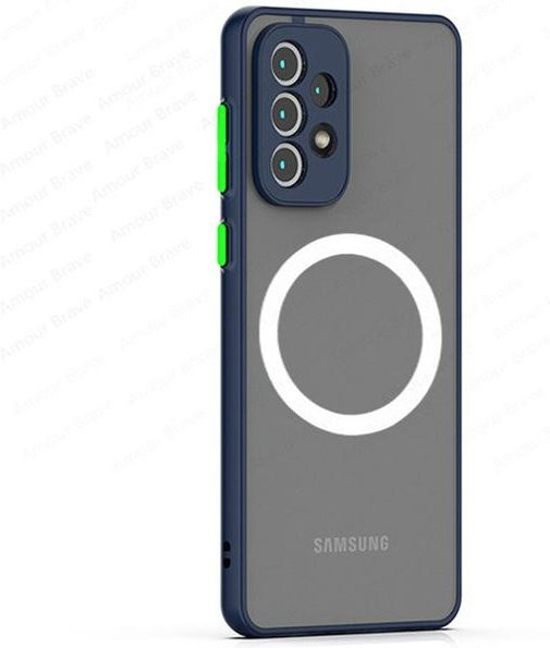 MagSafe kompatibles kabelloses Ladecase für Samsung Galaxy S23 S22 S21 S20 FE A53 A52 A33 A12 A13 in Transparent oder Grau - Bild 1