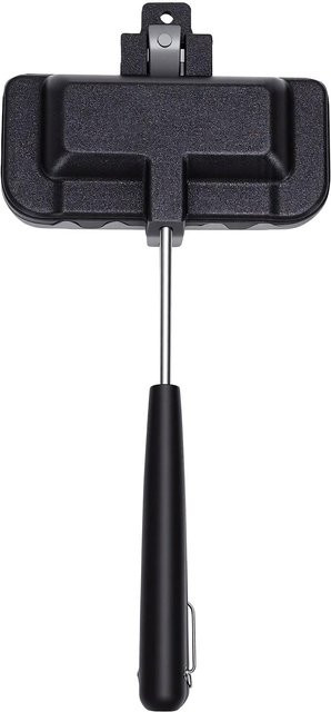Fishine Doppelseitige Sandwich-Backform mit Antihaftbeschichtung und ergonomischem Griff in Schwarz - Bild 1