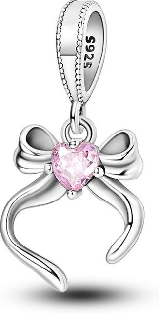 Charm Anhänger 925 Silber, Gold, Zirkonia, Damen - Bild 1