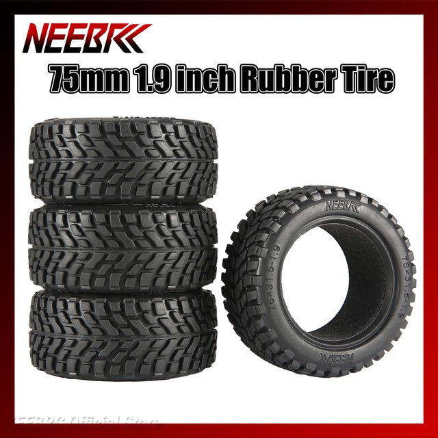 NEEBRC RC Auto Gummi Reifen, 4-teiliges Set, 75mm, 1,9 Zoll - Bild 1