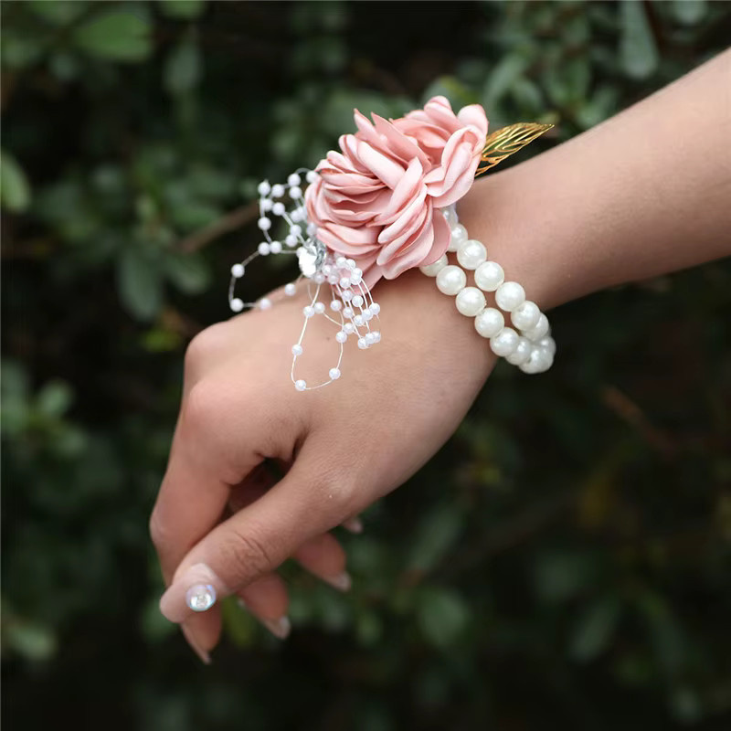 Schmuck-Set Hochzeit, Rosa Rose, Braut, Brautjungfer, Bräutigam, Unisex - Bild 2