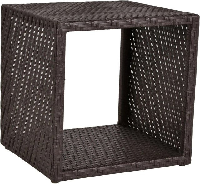 DELUKE Würfelregal ISABEL Aufbewahrungslösung aus Kunststoff und Stahl, Schwarz, B/T/H: 47,5 x 46,5 x 46,5 cm - Bild 1