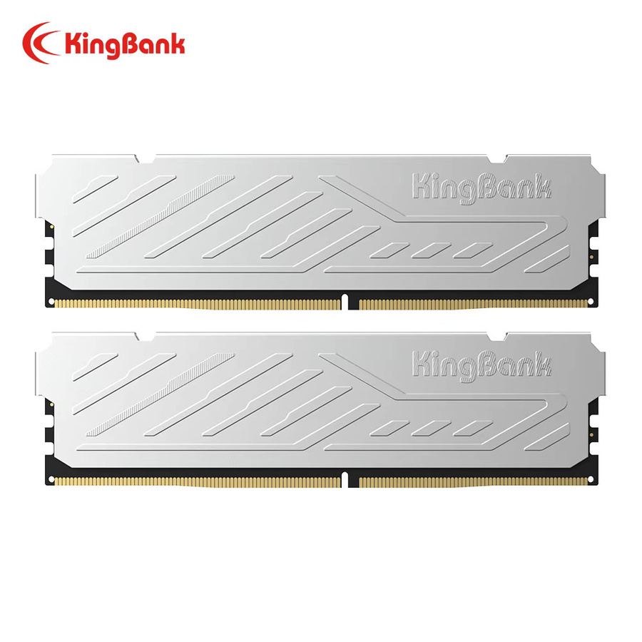 KingBank KJXS DDR5 RAM 32GB Dual-Channel-Kit 6000MHz CL36 Desktop-Arbeitsspeicher mit Kühlkörper Silber - Bild 5