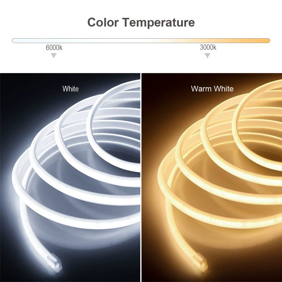 Lcamaw COB LED-Streifen 220 V, wasserdichter LED-Band in Weiß, 40 m Länge - Bild 3