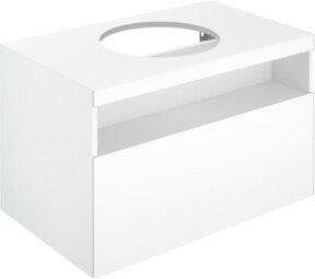 Keuco Waschtischunterschrank Stageline in Weiß mit Glasfront und Soft-Close-Türen, B/T/H: 80 x 49 x 49 cm - Bild 1