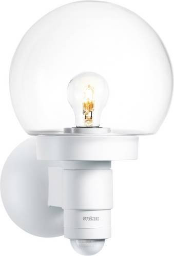Steinel L 115 S 657413 Außenwandleuchte mit Bewegungsmelder in Weiß mit Glas und E27 LED Fassung - Bild 1