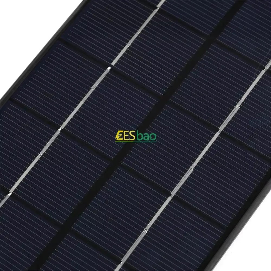 EESBAO Tragbares 5V USB Solarpanel in Schwarz, Wasserdichtes Outdoor-Solarladegerät für Handy und Powerbank - Bild 3