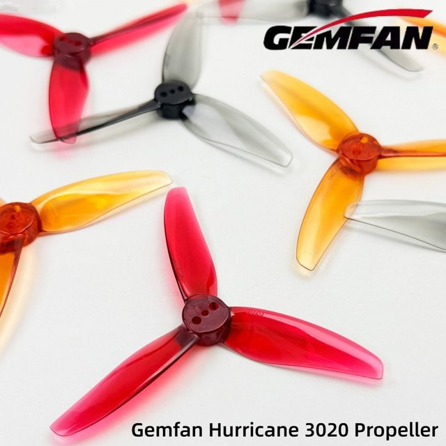 Gemfan Hurricane 3020 3-Zoll 3-Blatt 3-Loch PC Propeller, 2 Paar - Bild 1