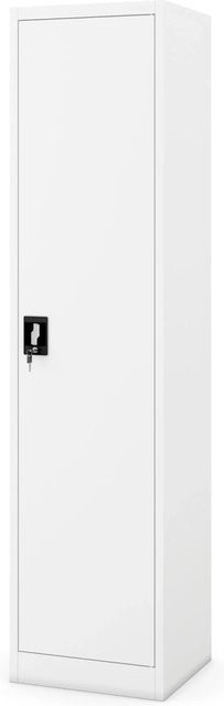 Jan Nowak Büro Aktenschrank ALEX aus Metall in Weiß, H: 185 cm, B: 45 cm, T: 40 cm - Bild 1