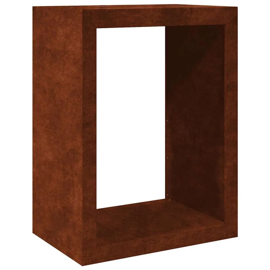 vidaXL Brennholzregal aus wetterfestem Metall in Braun, B/T/H: 60 x 40 x 80 cm - Bild 2