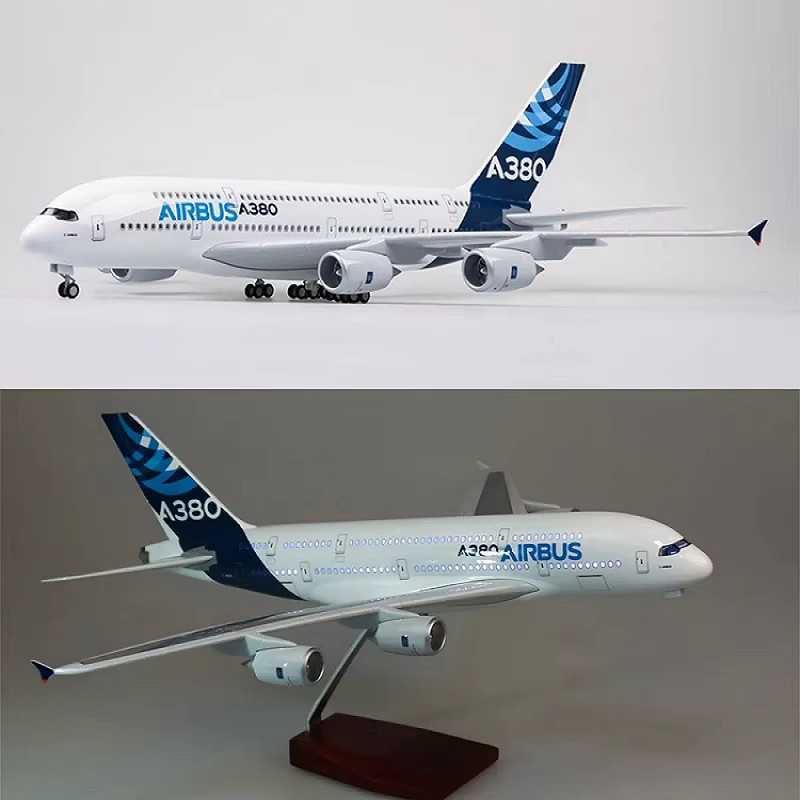 ZOCO Airbus 380 A380 Flugzeug-Modell, Druckguss-Flugzeug, 1:160, Metall, Weiß - Bild 4