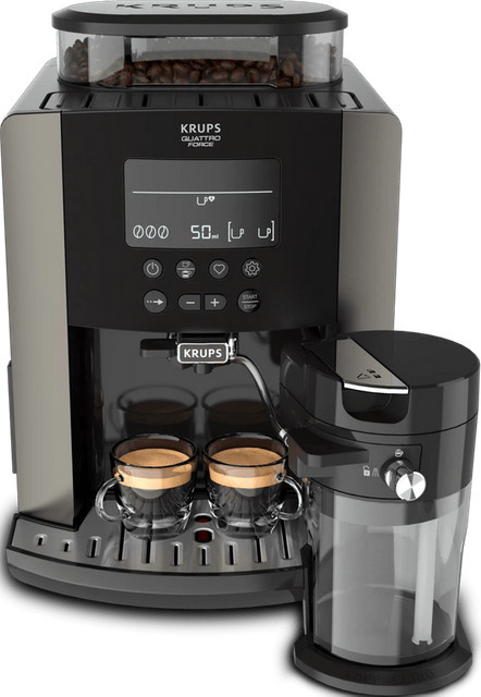 Krups Kaffeevollautomat EA819E in Schwarz mit Touch-Display und integriertem Entkalkungsprogramm - Bild 1