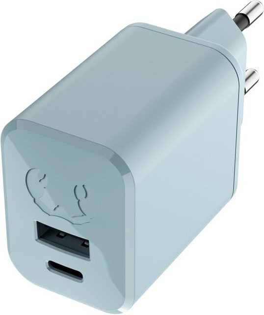 Fresh N Rebel Mini-Charger mit USB-C und USB-A, PD 45W, Dusky Blue - Bild 1
