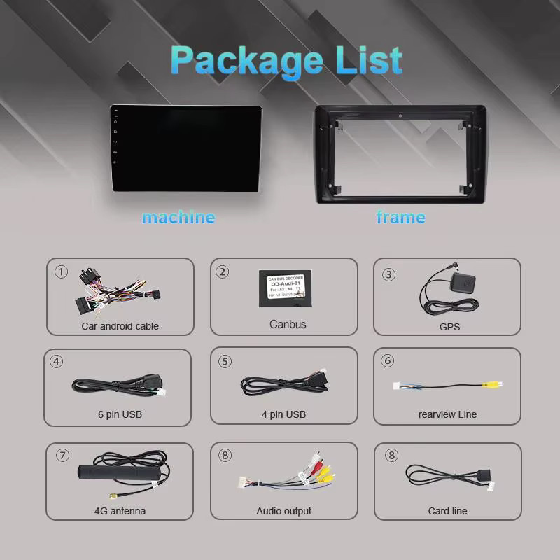 RSNAVI Android 16 Autoradio mit 2K QLED Display für Audi A3 2 8P 2003-2013, S3 2 2006-2012 und RS3, Multimedia-Videoplayer mit GPS, CarPlay und 4G in Schwarz - Bild 3