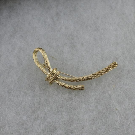 YIRAN Jewelry Brosche, Knoten Seil Schleife, Goldfarben, Damen