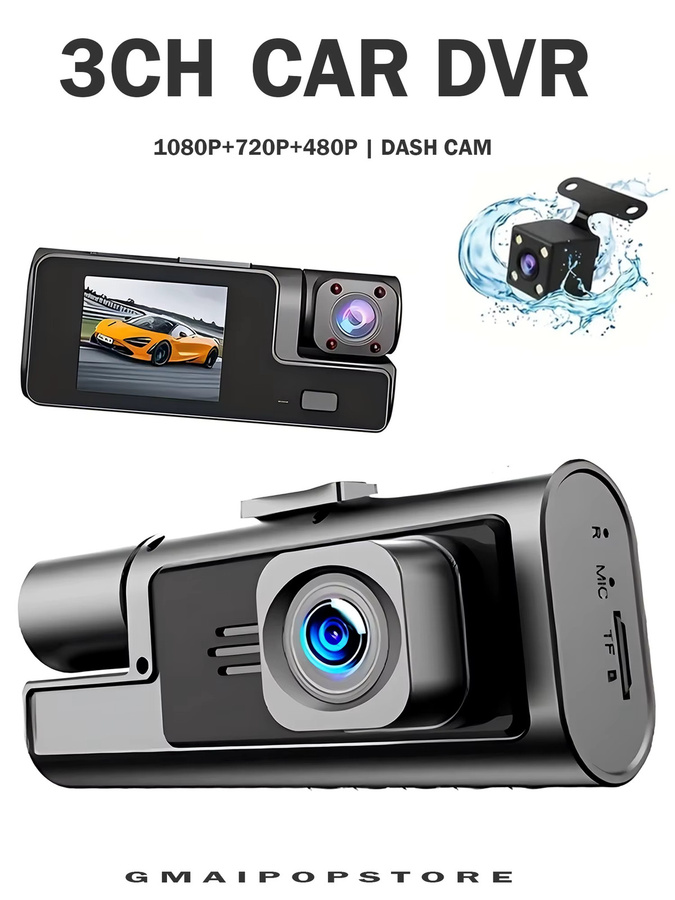 ZKCAMSPY 2-Kanal Dashcam mit Dual-Objektiv in Schwarz, 1080P Full HD Front- und Innenkamera mit HD-Nachtsicht und G-Sensor - Bild 5