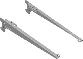 Element System Winkelträger 10300 für Wandschiene in Grau und Weißaluminium - Bild 1
