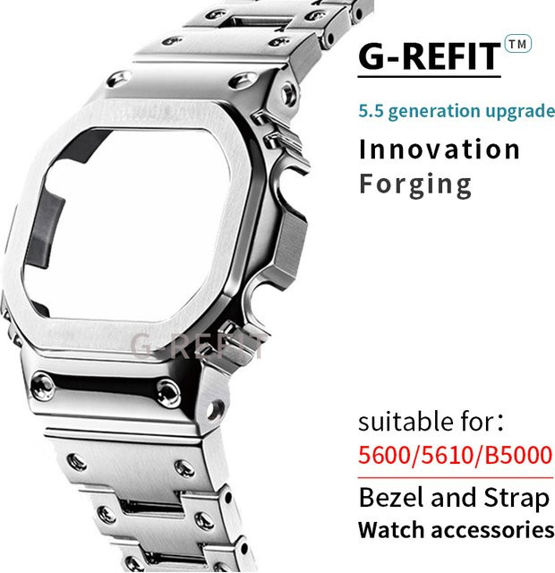 G-Refit Uhrenlünette Armbandgehäuse, Edelstahl, Silber, Unisex - Bild 1